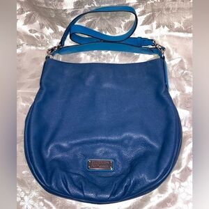 Marc by Marc Jacobs Q Hillier Blue Leather Hobo Crossbody Bag M0005340 422 | EUC